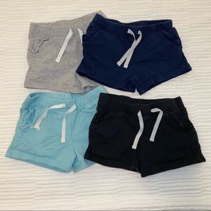 Set of 4 pair Carter’s toddler girl knit shorts